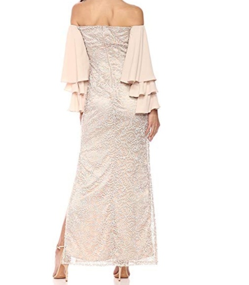 NWOT Ruffle Sleeve Gown - Picture 2 of 5